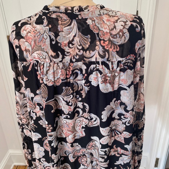 LOFT‎ Floral Black Dress with Lining - Size Small - Picture 11 of 14